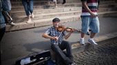 A street artist plays on the steps outside Sacre-Coeur: by nikk, Views[413]