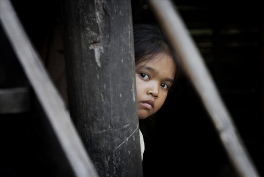 This young village girl was very unsure of my camera.