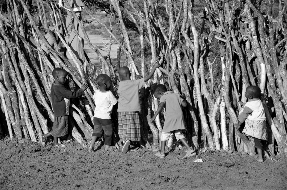 Maasai children playing