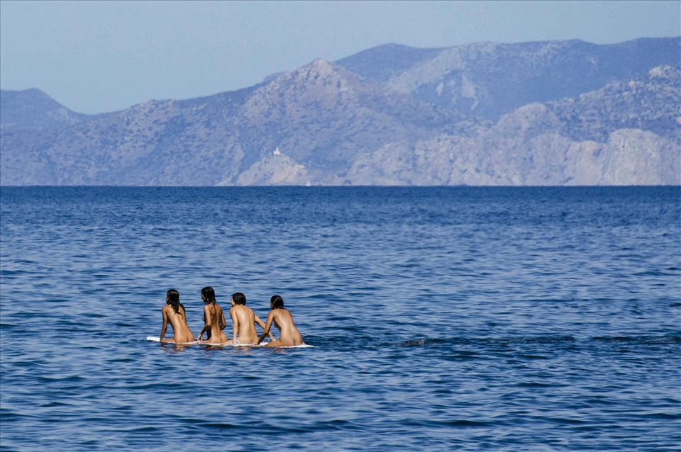 Canoe ride towards the open sea, enjoying freedom.
