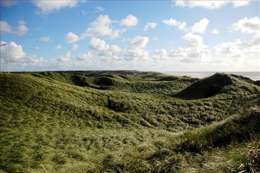 Northern Denmark posses some of the most scenic beaches. Dunes protecting the inland, shaped like a still photo of ocean waves at Jammerbugten.