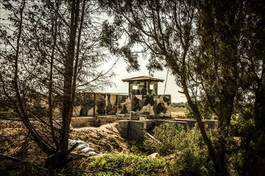 Border. Green line. Cyprus-Greek check point. Avgorou, district of Famagusta.
