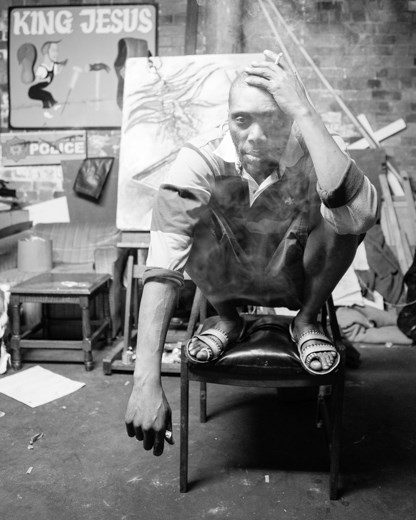 An Artist, Msa, In His Studio