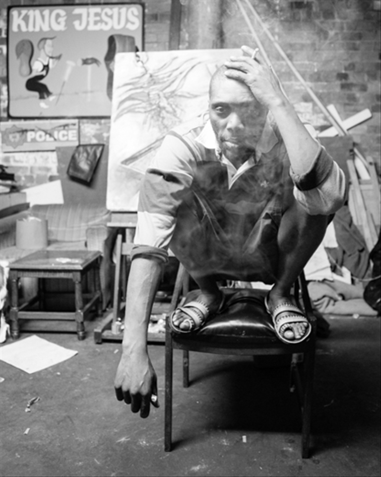 An Artist, Msa, In His Studio