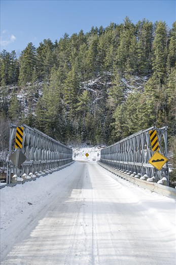 By just crossing a bridge to the other side, there is less snow