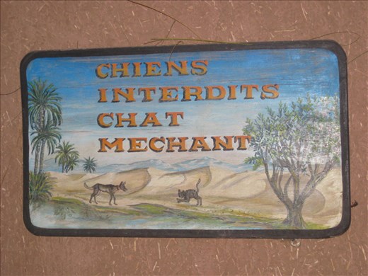 Sign at Villa Zagora