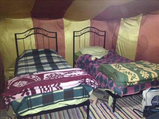 Inside of Desert Camp Tent