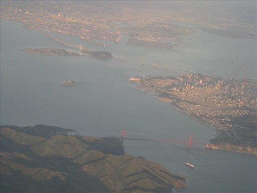 Back Home in San Francisco - view on approach to SFO