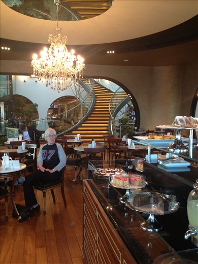 Cake Display at Turkish Airines Istanbul Lounge