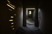 Bright desert light shining through wall cracks and missing windows gives the houses an eerie, surreal, and dramatic atmosphere  : by noellesinclair, Views[1443]