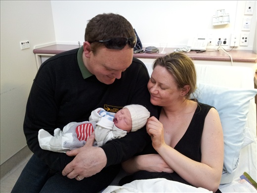 Proud parents, Laetitia and Mike