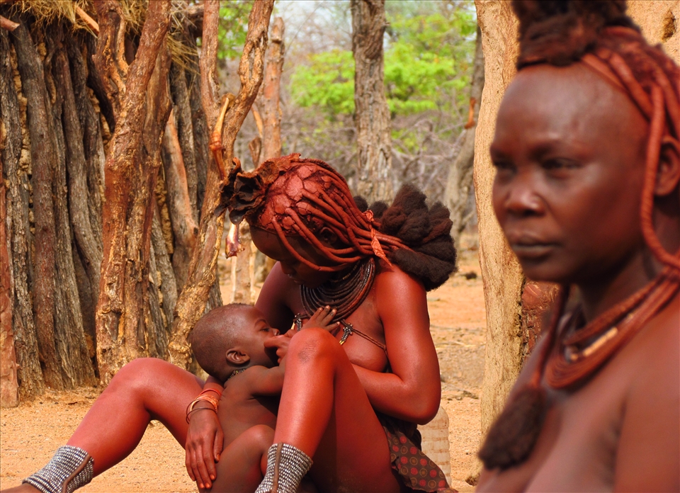 A mixture of orche and fat is a protective treatment against the harsh desert