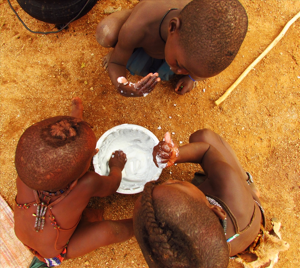 The joys of sharing a maize meal, which is the staple amongst many 