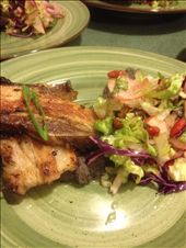 Plate #1 Pork Belly Apple Salad Black bean Puree': by nomadicchef17, Views[283]