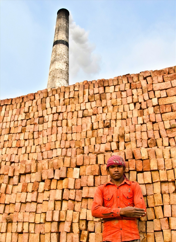 These people in the brick kilns are very humble and shy.