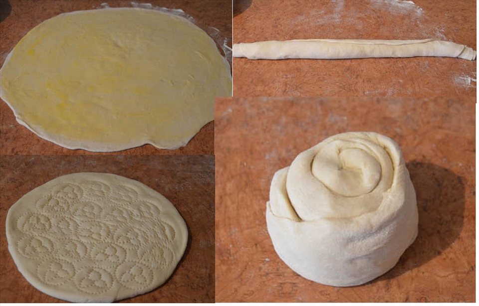 Process of shaping the bread prior to putting it to the owen