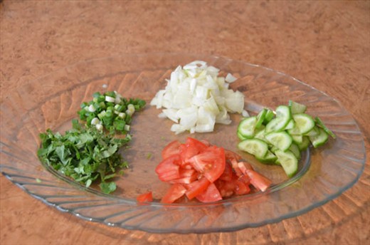 Ingredients needed. Vegetables