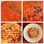 Tagliatelle al ragù bolognese in the making & final dish.: by noodles, Views[416]