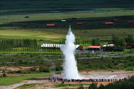 Iceland uses geothermal power a lot. Its most enjoyable examples are geysers.