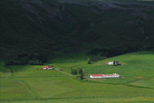 Iceland is not very populated: there are either small towns or remote farms.