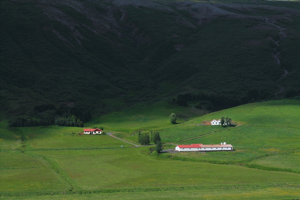 Iceland is not very populated: there are either small towns or remote farms.