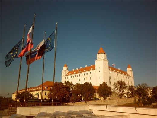 Esta foto es re patriótica. Me encantó Bratislava.