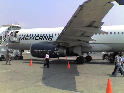 Now-defunct Mexicana A320, Veracruz Jara Airport