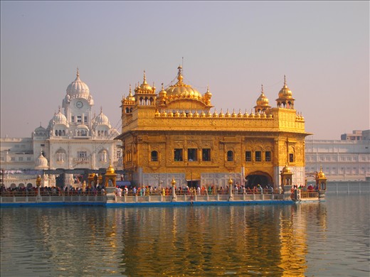 The Guru's Bridge and The Golden Temple. The causeway symbolises the journey of the soul after death and leads to The Golden Temple, which stands in the sacred pool. This is the holiest shrine in Sikhism and is a major pilgrimage destination for Sikhs all over the world.