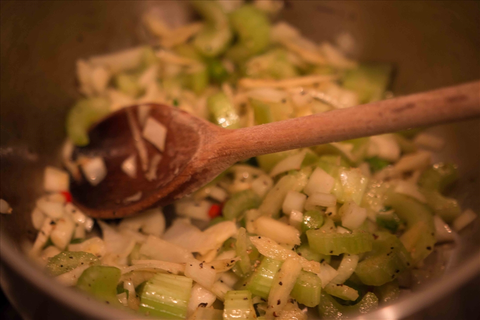 Cooking off the base ingredients