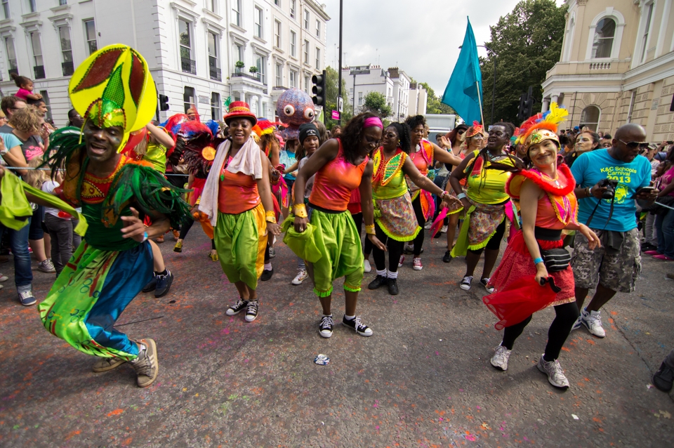 Part of the parade of dancers that were the main attraction for families
