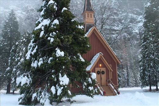 Yosemite church! Where I celebrated Christmas eve in the end of my trip..