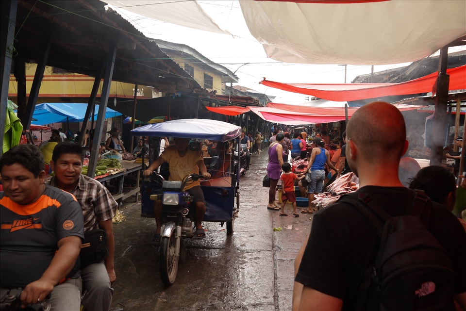walking to the market