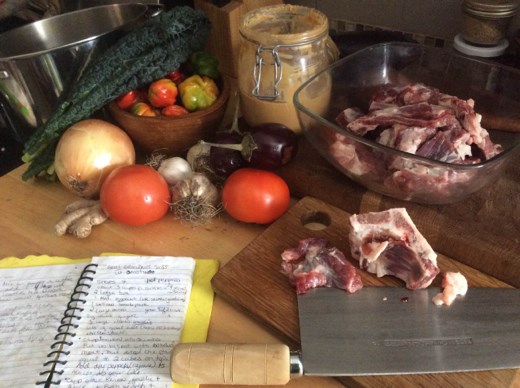 prepping the ingredients