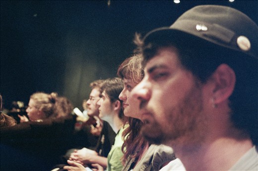 The film-makers who attend an Animation festival are quite passionate and can hardly be quiet in between shorts - commenting the works they've just seen and comparing them. Francesca - however - was too excited as she was about to see Jeremy Clapin's new work and didn't bother join in the discussions.