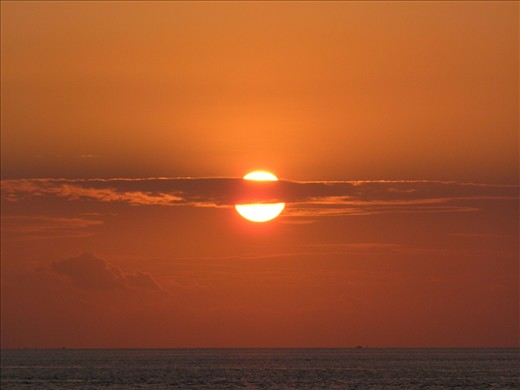 Beautiful sunset at Bintuni bay,Papua afer I finished my work.