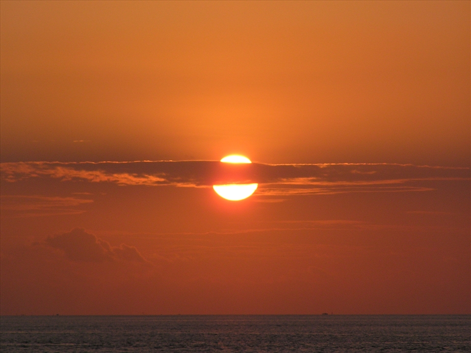 Beautiful sunset at Bintuni bay,Papua afer I finished my work.