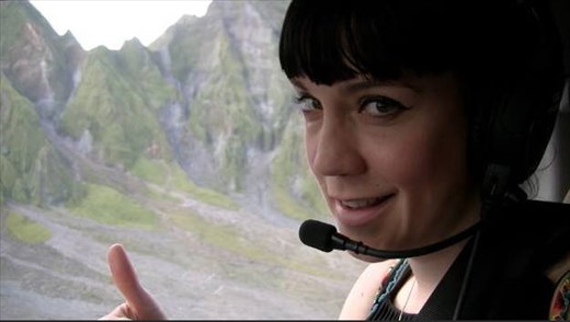 Flying in a helicopter in the Philippines