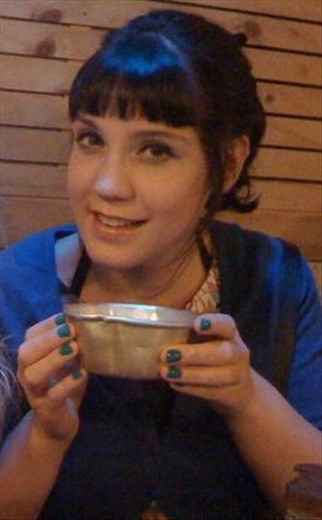 Me drinking some Korean juice