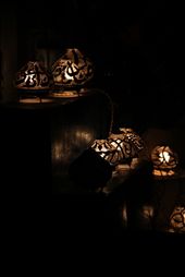 decorated light bulbs, traditionally made from cupper shaped as Arabic letters.: by old-town, Views[408]