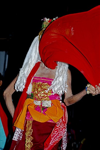 the dancer that looks very agile and strong while dancing like never before that he was not feeling well before the event. maybe ghost dancers Seblang earlier that give strength and ability to dance perfectly.