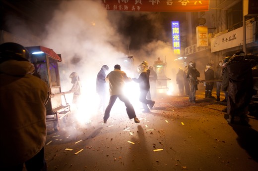 During the event, several processions with goddesses in vividly decorated palanquins make their way on pre assigned routes through the jammed streets. The God's are carried around town to bless the sponsor and location of a particular 'beehive rack' in the belief that it will strengthen the force of the fireworks to get rid of negative energy like illness. On the way they pass the hills of fire crackers, that's when they start to shake the palanquins wildly in all directions. 