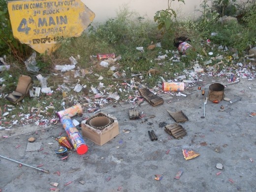 remains of fireworks