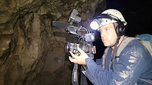 filming in a cavern