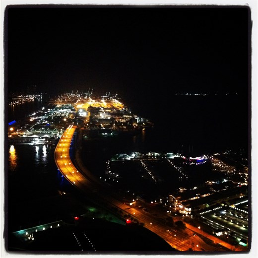 Miami downtown from penthouse