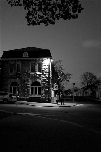 Although sometimes Uusikaupunki is dull, it doesn't lack emotion. Here have lovers stopped by a local restaurant in the city center.