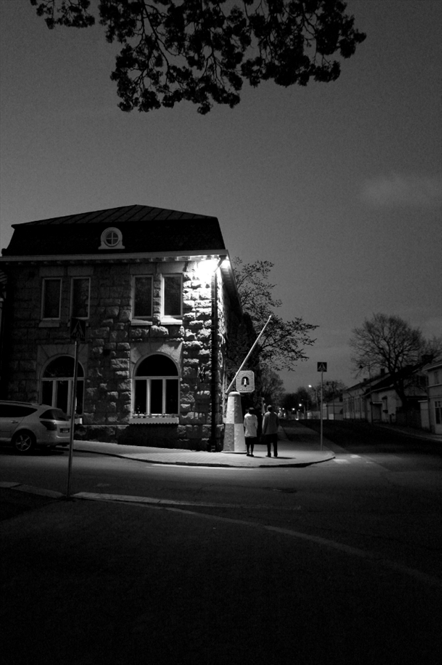 Although sometimes Uusikaupunki is dull, it doesn't lack emotion. Here have lovers stopped by a local restaurant in the city center.