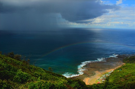 A rainbow at the end of the walk