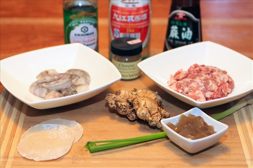Ingredients needed for xiao long bao filling