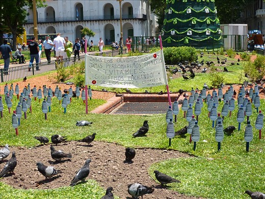 Bs As is famous by its protests. This one demands justice for victims of arson