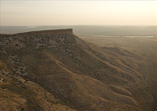 Cockburn Ranges Aerial View looking up the pentecost river valley.  Taken from a helicopter which can be rented from near by Home Valley Station.  